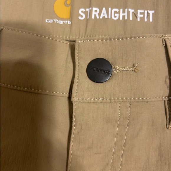 New Without Tags Women’s Carhartt Tan Straight Fit Cargo Shorts - Picture 6 of 9
